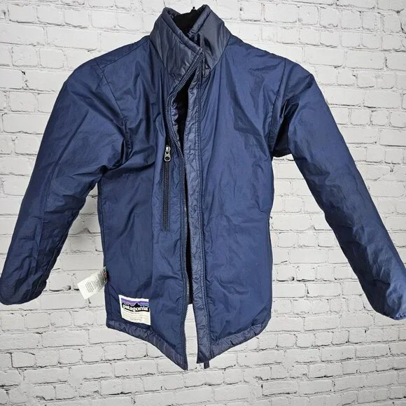 Patagonia Blue PrimaLoft Full Zip Insulated Zip Pockets Puffer Jacket Kids 10 M - Picture 6 of 16